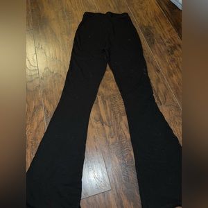 Black flare leggings